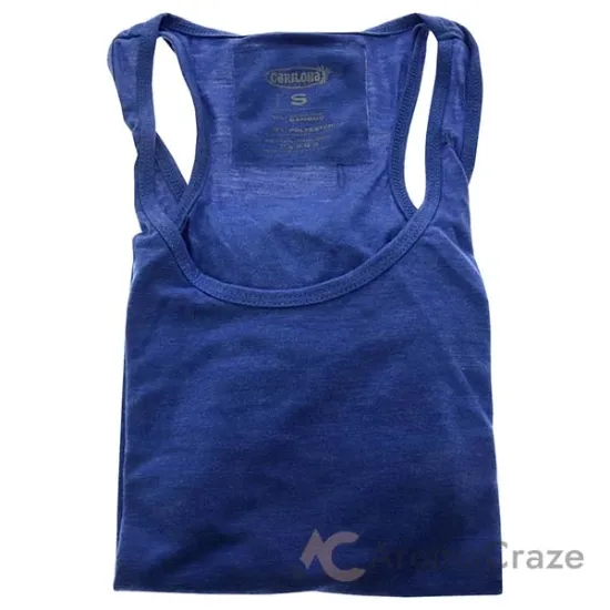 Picture of Bamboo Racer Tank - Reef Blue Heather by Cariloha for Women - 1 Pc Tank Top (S)