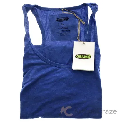 Picture of Bamboo Racer Tank - Reef Blue Heather by Cariloha for Women - 1 Pc Tank Top (L)
