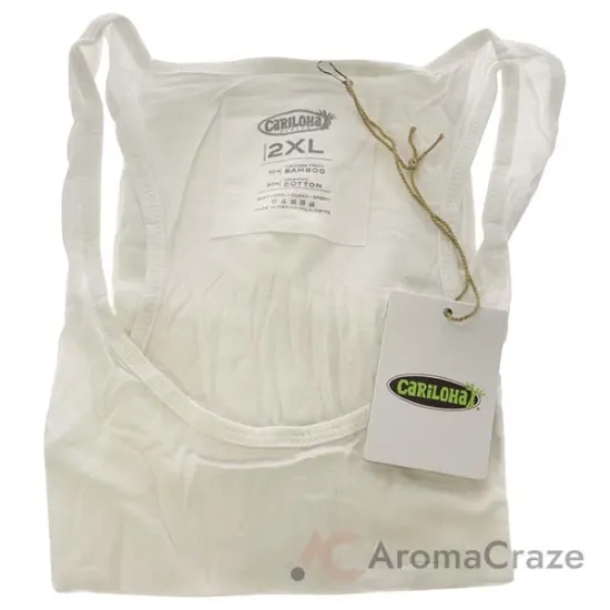 Picture of Bamboo Racer Tank - White by Cariloha for Women - 1 Pc Tank Top (2XL)