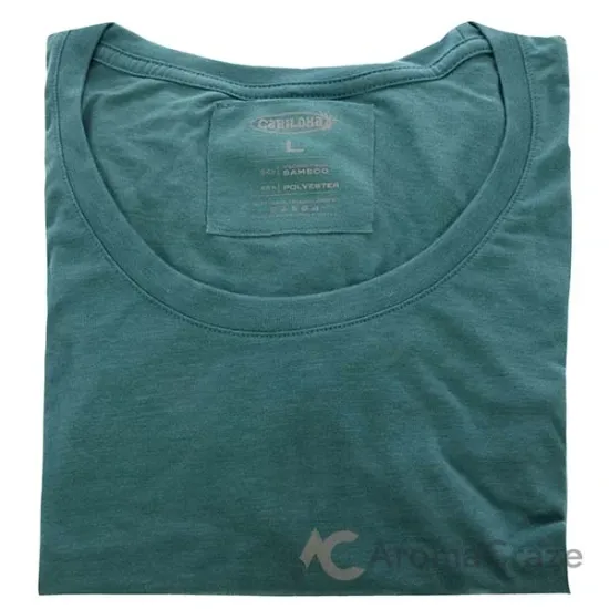 Picture of Bamboo Scoop Tee - Tropical Teal Heather by Cariloha for Women - 1 Pc T-Shirt (L)