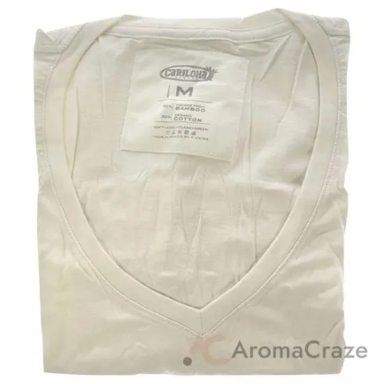 Picture of Bamboo V-Neck Tee - White by Cariloha for Women - 1 Pc T-Shirt (M)