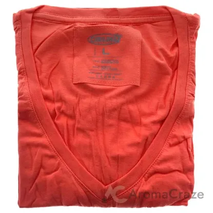 Picture of Bamboo V-Neck Tee - Sunkissed Coral by Cariloha for Women - 1 Pc T-Shirt (L)