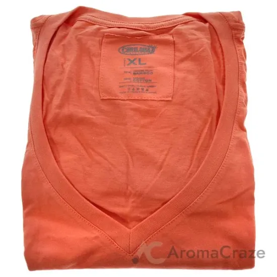Picture of Bamboo V-Neck Tee - Sunkissed Coral by Cariloha for Women - 1 Pc T-Shirt (XL)