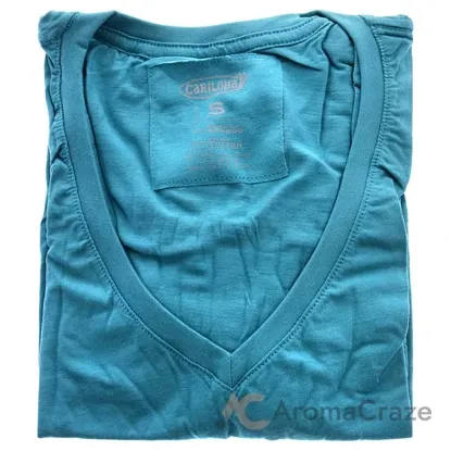 Picture of Bamboo V-Neck Tee - Tropical Teal by Cariloha for Women - 1 Pc T-Shirt (S)