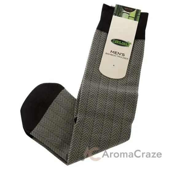 Picture of Bamboo Trouser Socks - Herringbone Gray by Cariloha for Men - 1 Pair Socks (S/M)