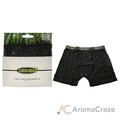 Picture of Bamboo Boxer Briefs - Carbon Argyle by Cariloha for Men - 1 Pc Boxer (M)