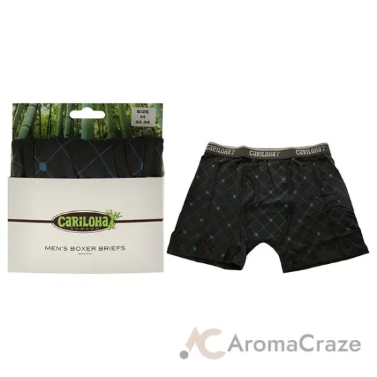 Picture of Bamboo Boxer Briefs - Carbon Argyle by Cariloha for Men - 1 Pc Boxer (M)