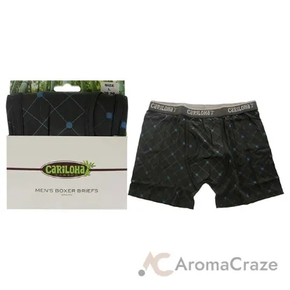 Picture of Bamboo Boxer Briefs - Carbon Argyle by Cariloha for Men - 1 Pc Boxer (L)