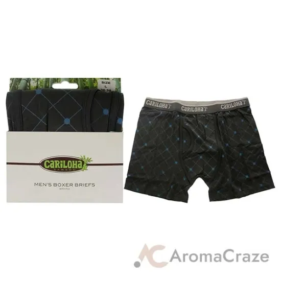 Picture of Bamboo Boxer Briefs - Carbon Argyle by Cariloha for Men - 1 Pc Boxer (L)