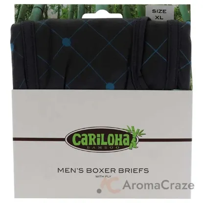Picture of Bamboo Boxer Briefs - Carbon Argyle by Cariloha for Men - 1 Pc Boxer (XL)