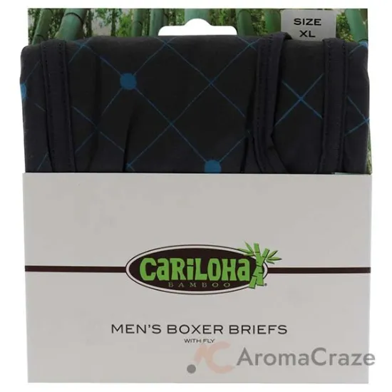 Picture of Bamboo Boxer Briefs - Carbon Argyle by Cariloha for Men - 1 Pc Boxer (XL)