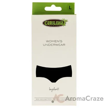 Picture of Bamboo Boyshort Briefs - Black by Cariloha for Women - 1 Pc Underwear (L)