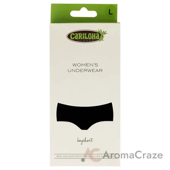 Picture of Bamboo Boyshort Briefs - Black by Cariloha for Women - 1 Pc Underwear (L)