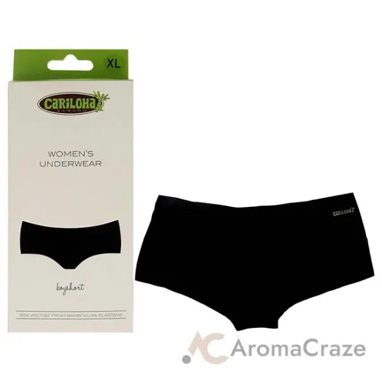 Picture of Bamboo Boyshort Briefs - Black by Cariloha for Women - 1 Pc Underwear (XL)