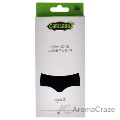 Picture of Bamboo Boyshort Briefs - Black by Cariloha for Women - 1 Pc Underwear (2XL)