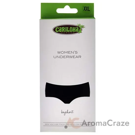 Picture of Bamboo Boyshort Briefs - Black by Cariloha for Women - 1 Pc Underwear (2XL)