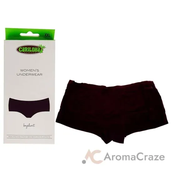 Picture of Bamboo Boyshort Briefs - Merlot by Cariloha for Women - 1 Pc Underwear (2XL)