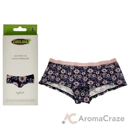 Picture of Bamboo Boyshort Briefs - Navy Floral by Cariloha for Women - 1 Pc Underwear (L)