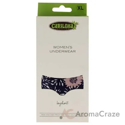 Picture of Bamboo Boyshort Briefs - Navy Floral by Cariloha for Women - 1 Pc Underwear (XL)
