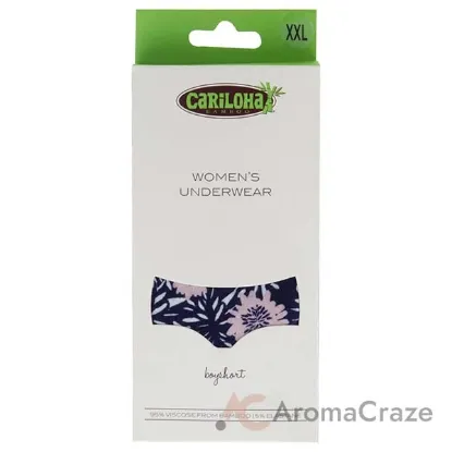 Picture of Bamboo Boyshort Briefs - Navy Floral by Cariloha for Women - 1 Pc Underwear (2XL)