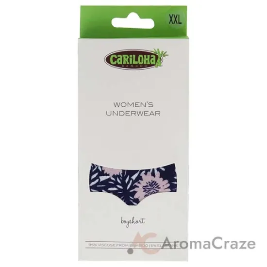 Picture of Bamboo Boyshort Briefs - Navy Floral by Cariloha for Women - 1 Pc Underwear (2XL)