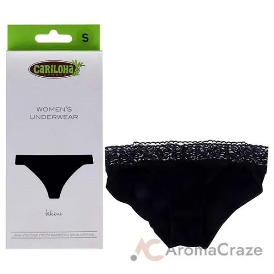 Picture of Bamboo Lace Bikini - Black by Cariloha for Women - 1 Pc Underwear (S)