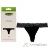 Picture of Bamboo Lace Thong - Black by Cariloha for Women - 1 Pc Underwear (L)