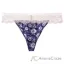 Picture of Bamboo Lace Thong - Navy Floral by Cariloha for Women - 1 Pc Underwear (S)