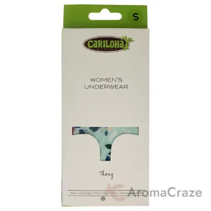 Picture of Bamboo Lace Thong - Aqua Floral by Cariloha for Women - 1 Pc Underwear (S)