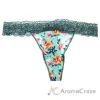 Picture of Bamboo Lace Thong - Aqua Floral by Cariloha for Women - 1 Pc Underwear (XL)