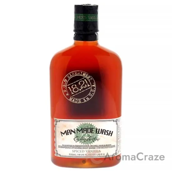 Picture of 3-In-1 Man Made Wash - Spiced Vanilla by 18.21 Man Made for Men - 18 oz Shampoo, Conditioner and Body Wash