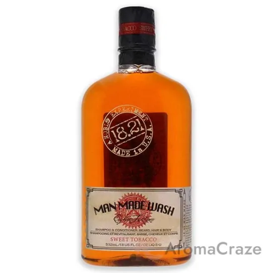 Picture of 3-In-1 Man Made Wash - Sweet Tobacco by 18.21 Man Made for Men - 18 oz Shampoo, Conditioner and Body Wash