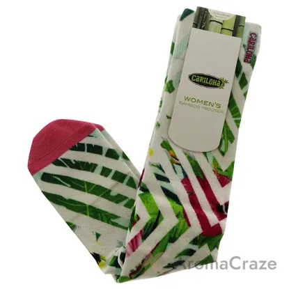 Picture of Bamboo Printed Trouser Socks - Geo Floral Coral by Cariloha for Women - 1 Pair Socks (L/XL)