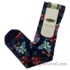 Picture of Bamboo Printed Trouser Socks - Folage Navy by Cariloha for Women - 1 Pair Socks (L/XL)