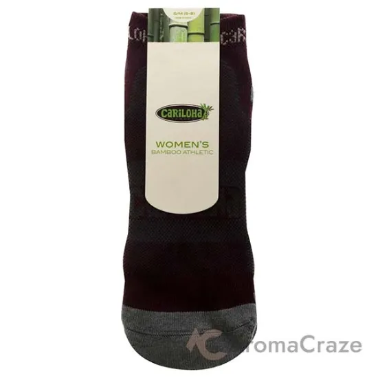 Picture of Bamboo Athletic Socks - Merlot by Cariloha for Women - 1 Pair Socks (S/M)