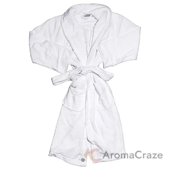 Picture of Bamboo Bathrobe - White by Cariloha for Unisex - 1 Pc Bathrobe (S/M)