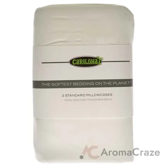 Picture of Classic Bamboo Pillowcase Set - White-Standard by Cariloha for Unisex - 2 Pc Pillowcase