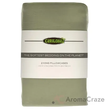 Picture of Classic Bamboo Pillowcase Set - Sage-King by Cariloha for Unisex - 2 Pc Pillowcase