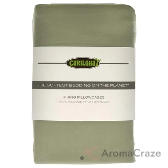 Picture of Classic Bamboo Pillowcase Set - Sage-King by Cariloha for Unisex - 2 Pc Pillowcase