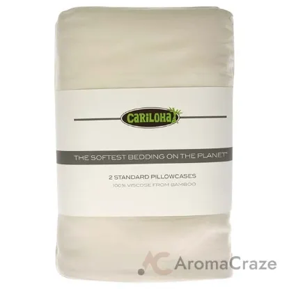 Picture of Classic Bamboo Pillowcase Set - Ivory-Standard by Cariloha for Unisex - 2 Pc Pillowcase