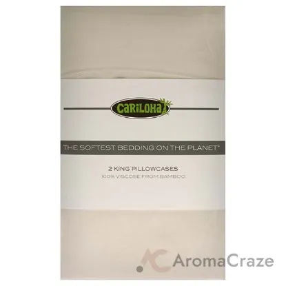 Picture of Classic Bamboo Pillowcase Set - Ivory-King by Cariloha for Unisex - 2 Pc Pillowcase