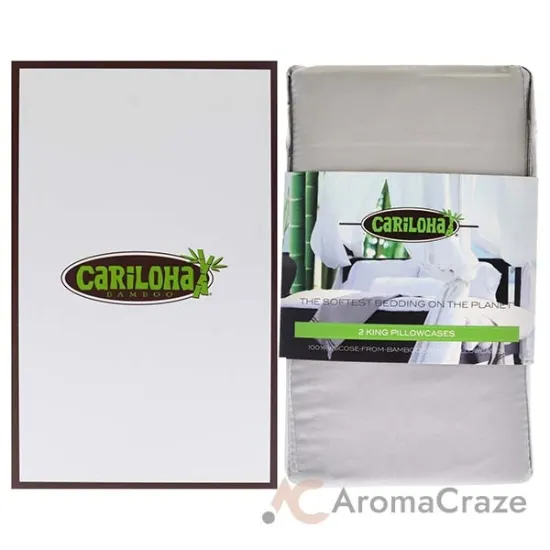 Picture of Resort Bamboo Pillowcase Set - Harbor Gray-King by Cariloha for Unisex - 2 Pc Pillowcase
