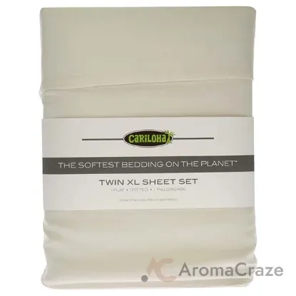 Picture of Classic Bamboo Bed Sheet Set - Ivory-Twin XL by Cariloha for Unisex - 4 Pc Flatt Sheet, Fitted Sheet, 2 Pillow Cases