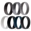 Picture of Silicone Wedding 6mm Smooth Solid Ring Set by ROQ for Men - 7 x 11 mm Ring