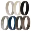 Picture of Silicone Wedding 6mm Smooth Solid Ring Set by ROQ for Men - 7 x 14 mm Ring