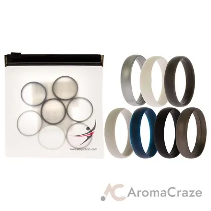 Picture of Silicone Wedding 6mm Smooth Solid Ring Set by ROQ for Men - 7 x 15 mm Ring