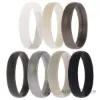 Picture of Silicone Wedding 6mm Smooth Solid Ring Set by ROQ for Men - 7 x 16 mm Ring