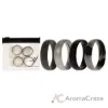 Picture of Silicone Wedding 6mm Smooth Ring Set - Black Camo by ROQ for Men - 4 x 10 mm Ring