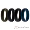 Picture of Silicone Wedding 6mm Smooth Ring Solid Set by ROQ for Men - 4 x 11 mm Ring