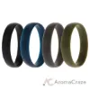 Picture of Silicone Wedding 6mm Smooth Ring Solid Set by ROQ for Men - 4 x 16 mm Ring